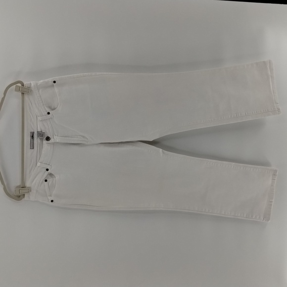 Chico's platinum white straight leg jeans size 2 short large 12 stretch Chicos - Picture 1 of 12